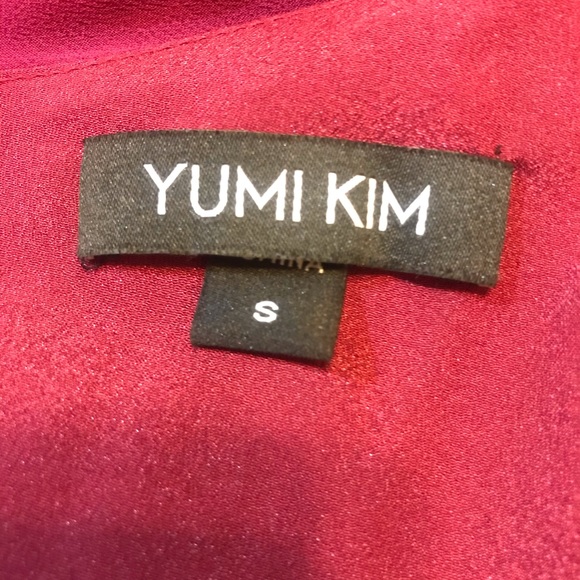 Yumi Kim Burgundy Romance Me Hi-Lo Wrap Dress - Picture 8 of 9